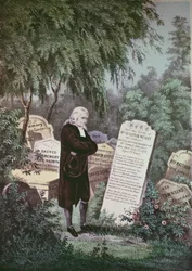 Der Rev. John Wesley besucht das Grab seiner Mutter
